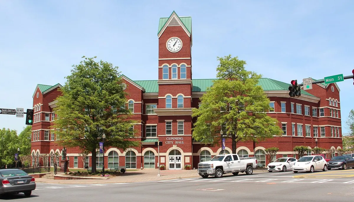 Cumming City Hall in Downtown Cumming, Georgia